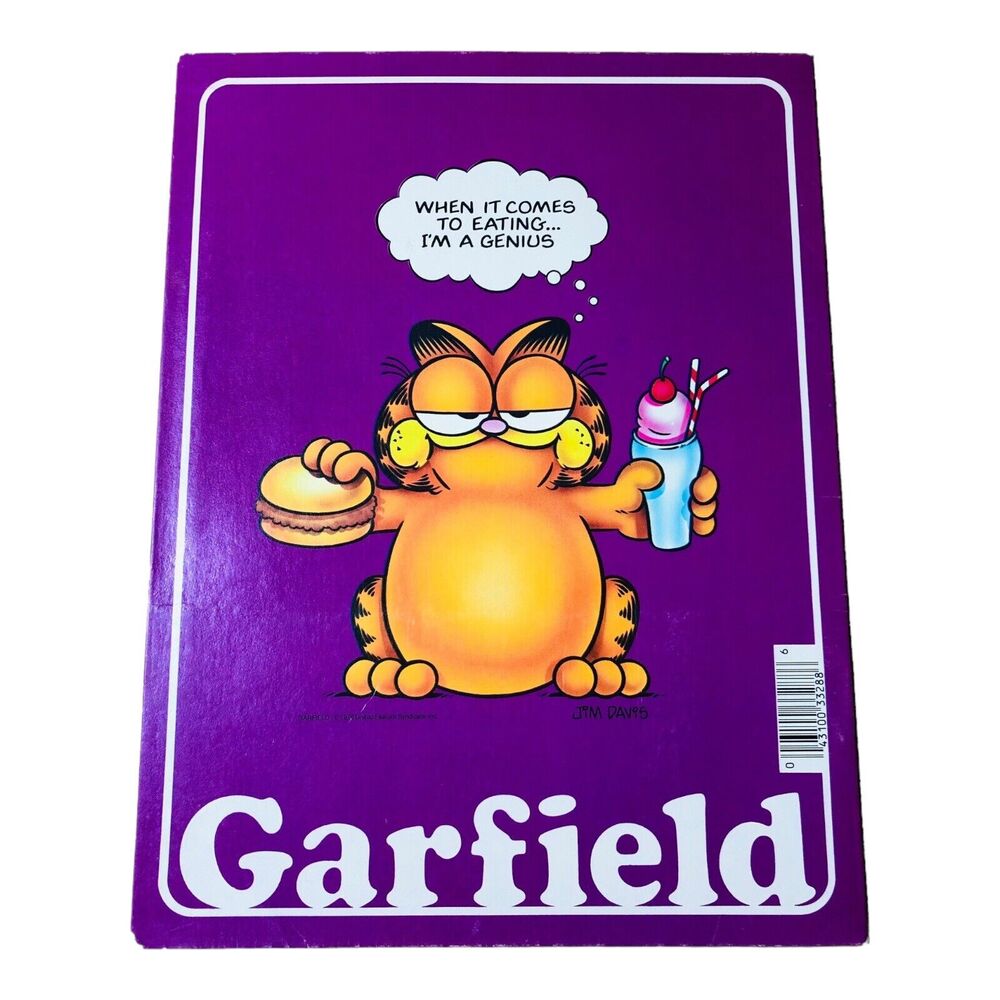 Garfield VTG 1978 Mead Pocket Folder Jim Davis School Ephemera Portfolio Purple - Picture 5 of 6